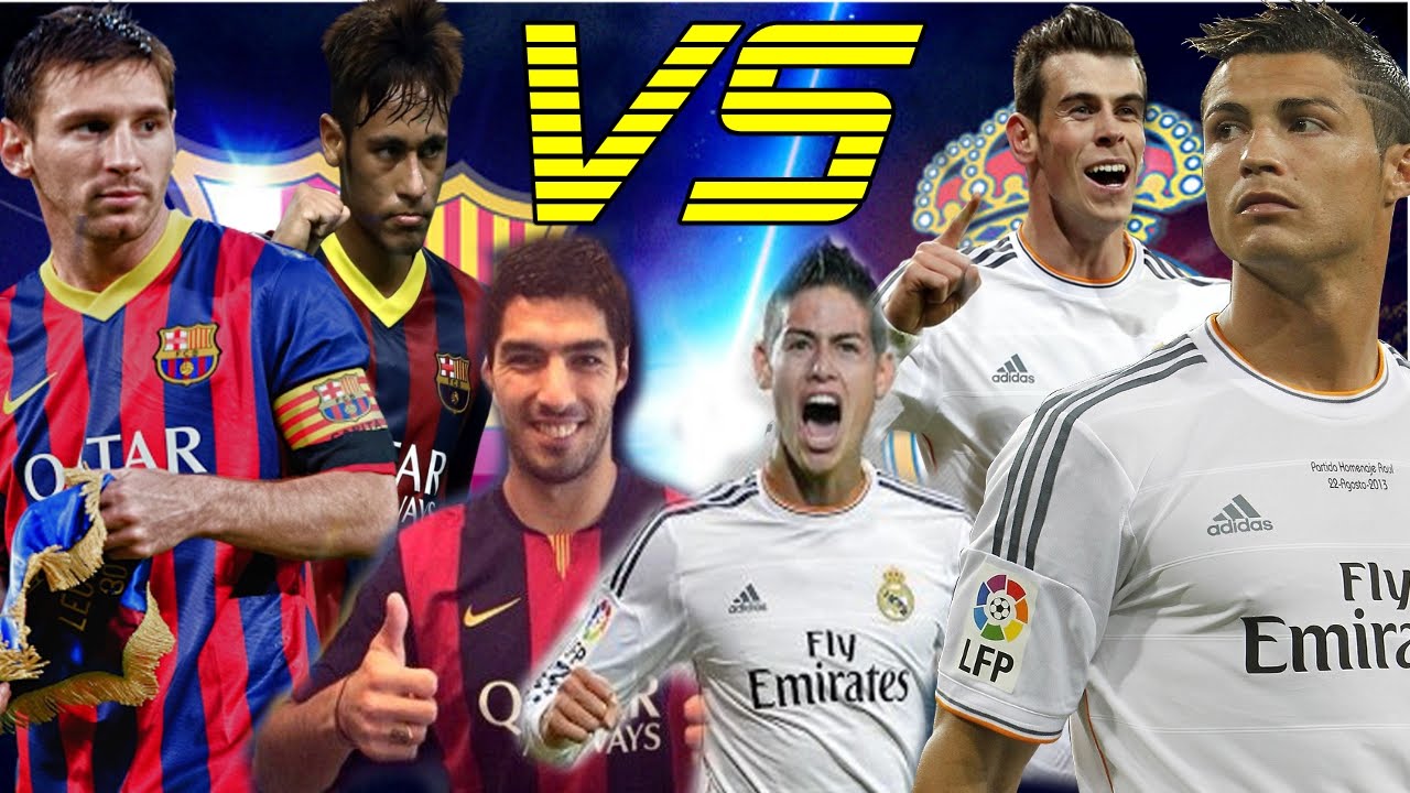 Messi And Neymar Vs Ronaldo And Bale Wallpaper - Neymar Vs Ronaldo Et Messi - HD Wallpaper 