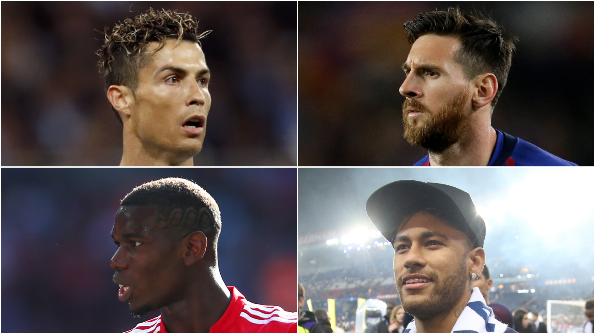 Ronaldo, Messi, Pogba, Neymar - Ronaldo Messi Neymar Pogba - HD Wallpaper 