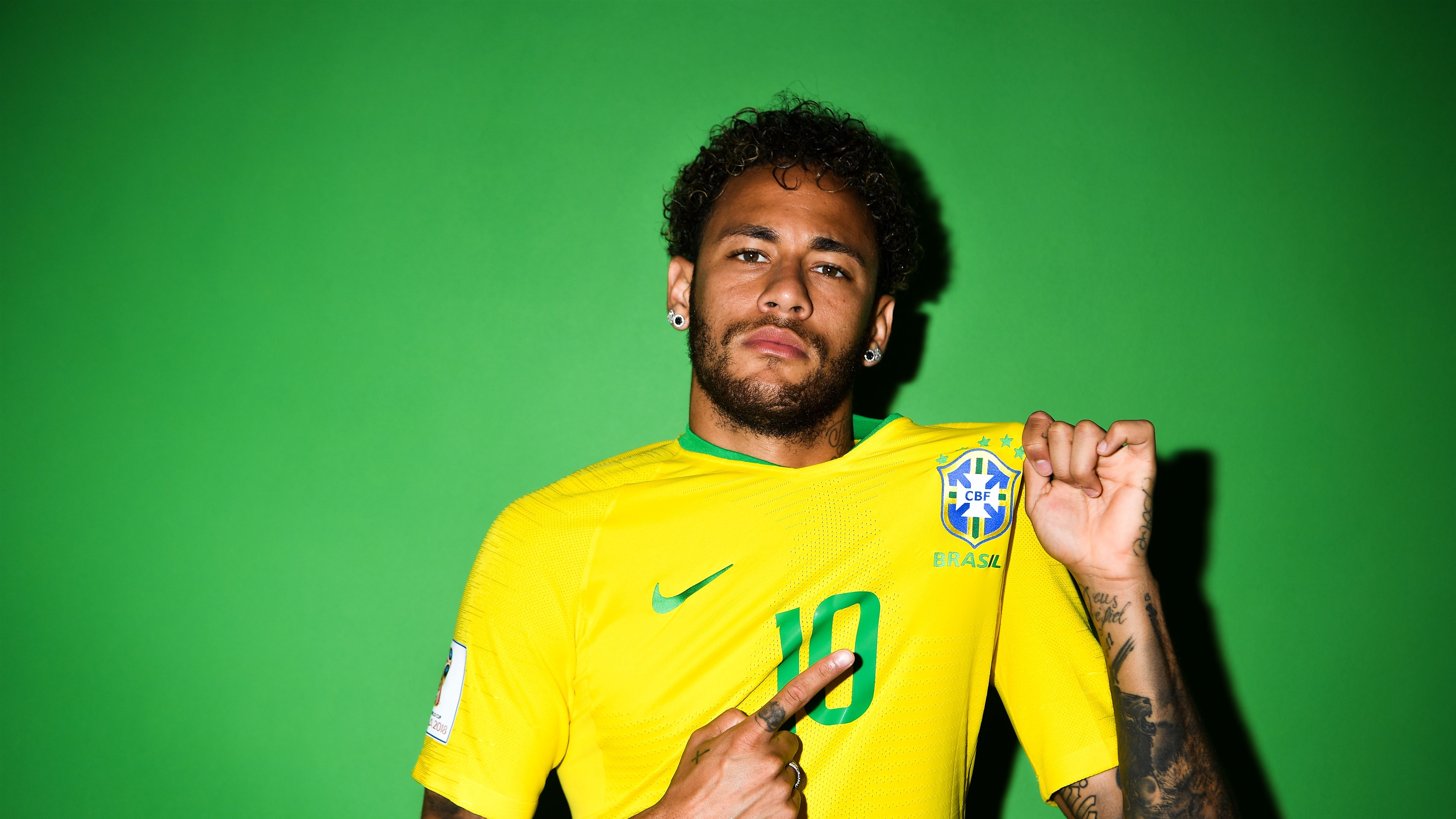 Wallpaper Neymar, Russia 2018, Fifa World Cup - Brazil Portraits 2018 Fifa World Cup Russia - HD Wallpaper 