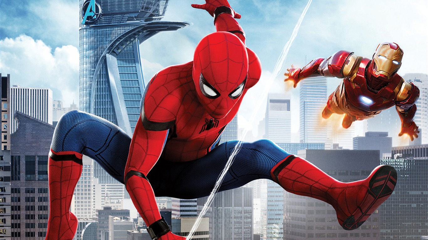 Spider Man Homecoming Iron Man 2017 Movies Hd Wallpaper2017 - Spiderman And Iron Man Wallpaper 4k - HD Wallpaper 