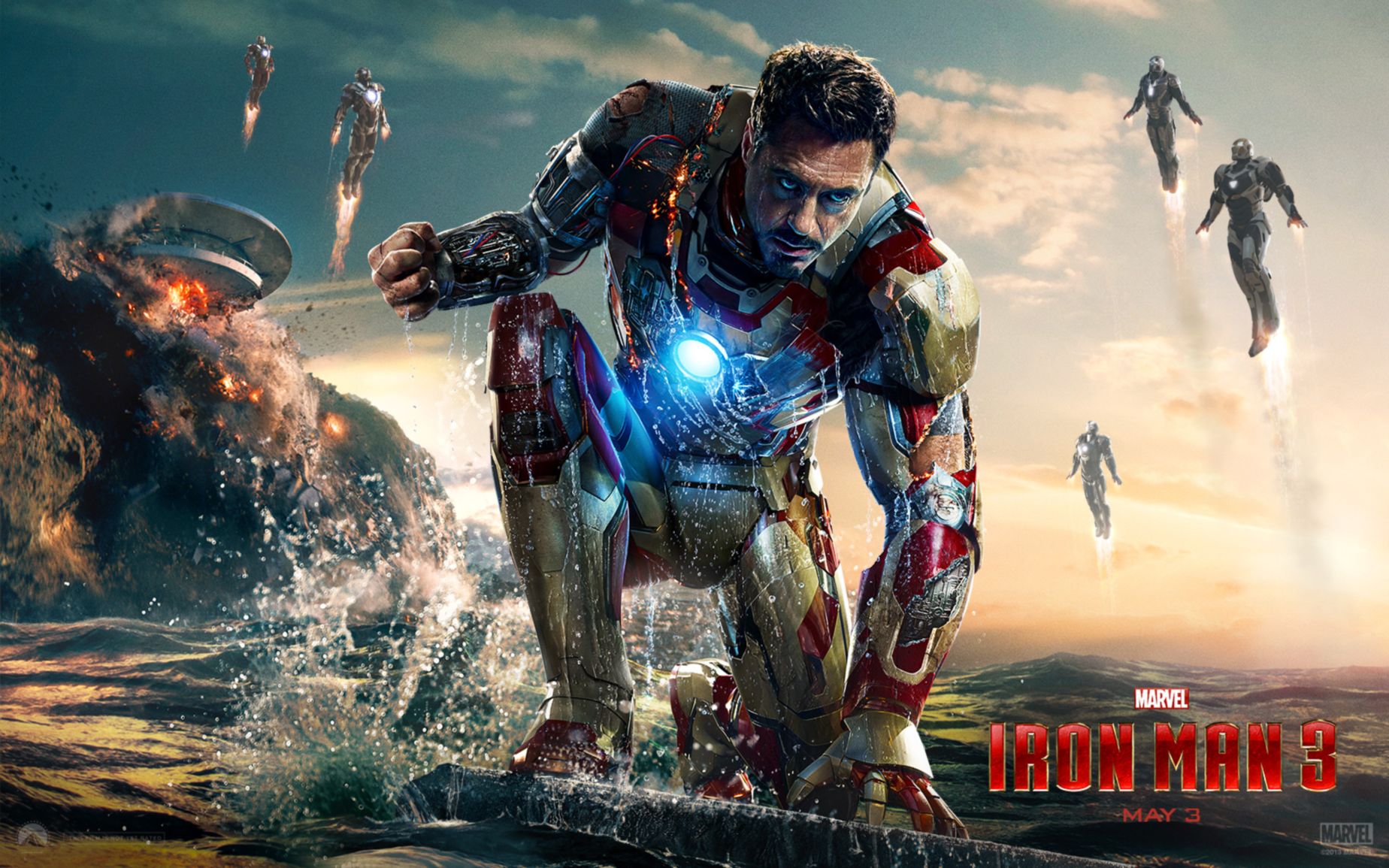 Download Free Hd Iron Man 3 Movie Wide Wallpaper, Image - Ironman 3 Wallpaper Hd - HD Wallpaper 