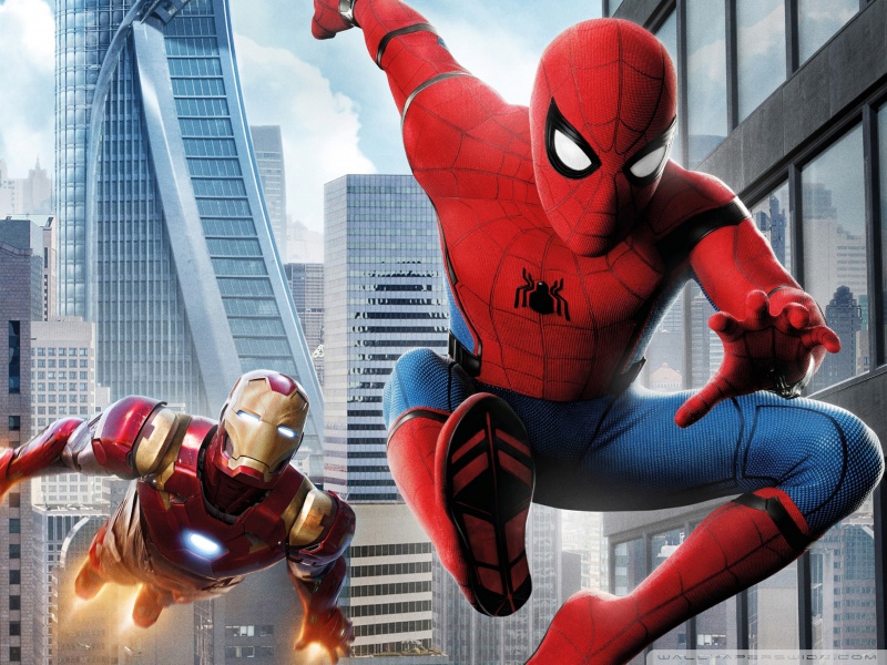 Iron Man Y Spiderman - HD Wallpaper 