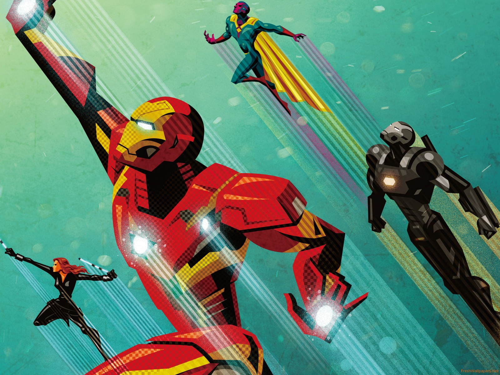 Marvel Wallpaper Iron Man And War Machine - HD Wallpaper 