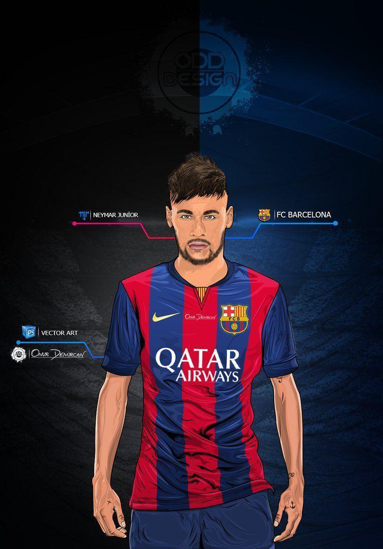 Neymar Jr Vector Art - HD Wallpaper 