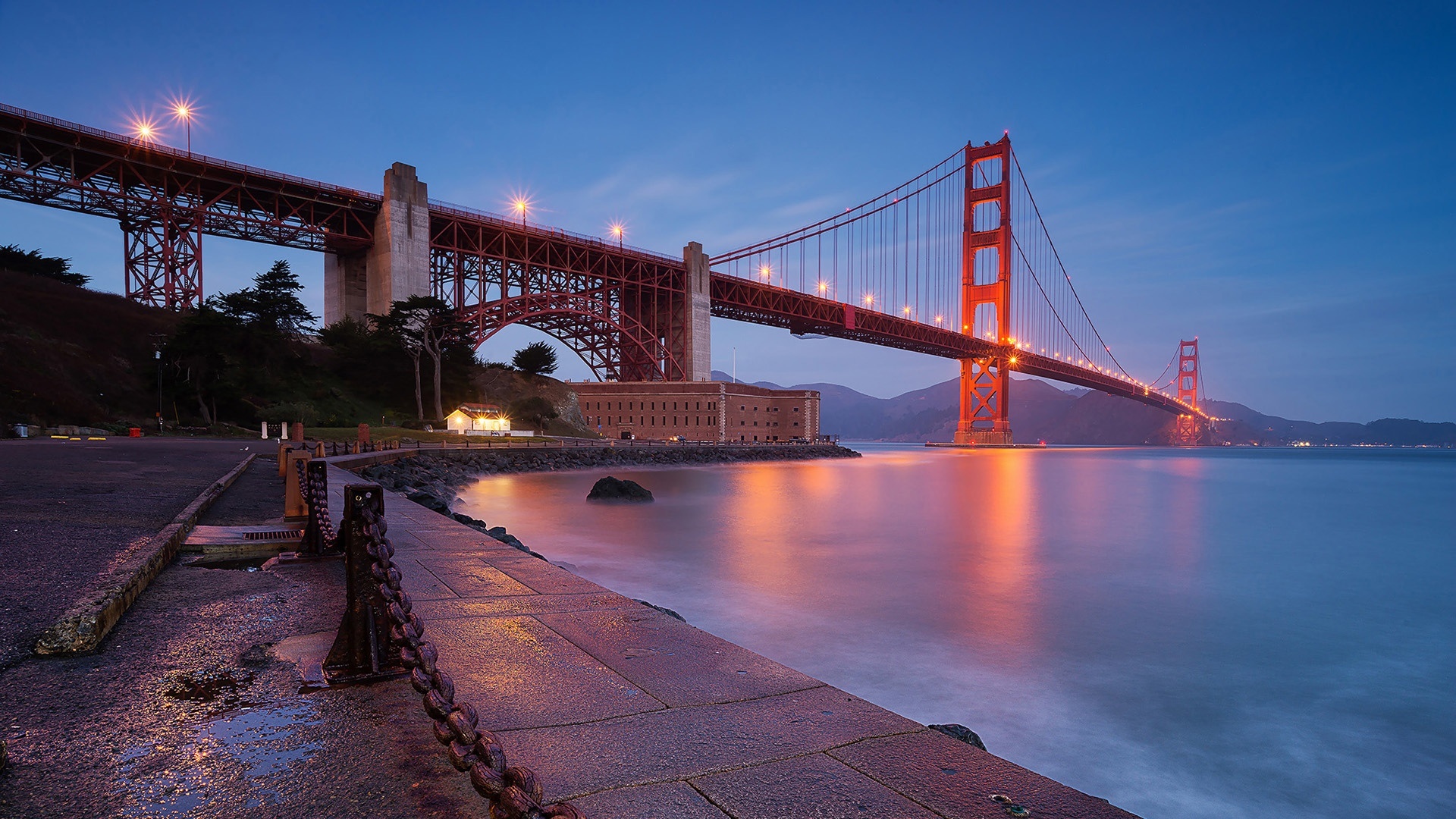 Wallpaper Of Bridge, Golden Gate, City, Nature Background - Golden Gate Bridge Skyline - HD Wallpaper 