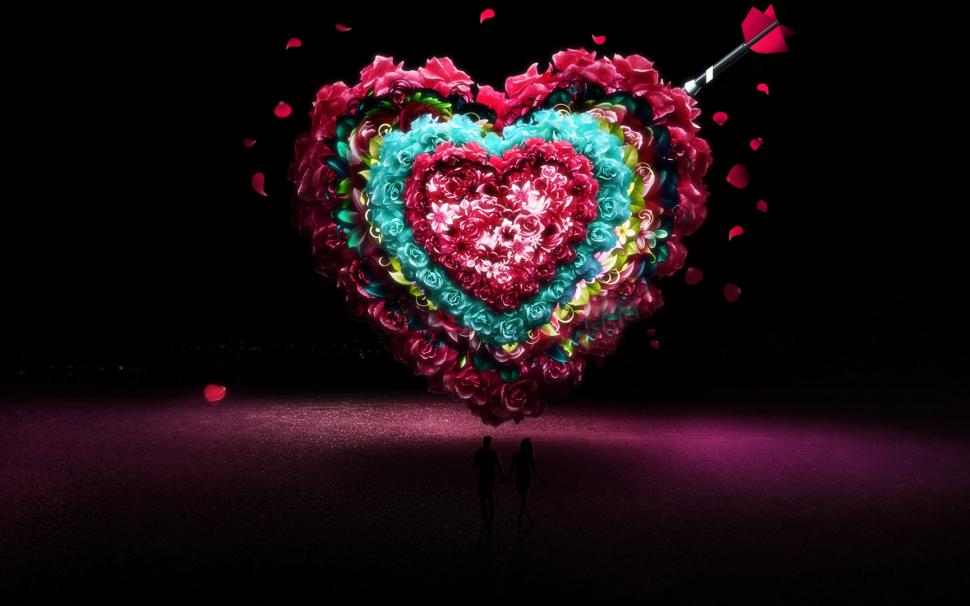 Valentines Day Fb Cover Wallpaper,flowers Hd Wallpaper,heart - HD Wallpaper 