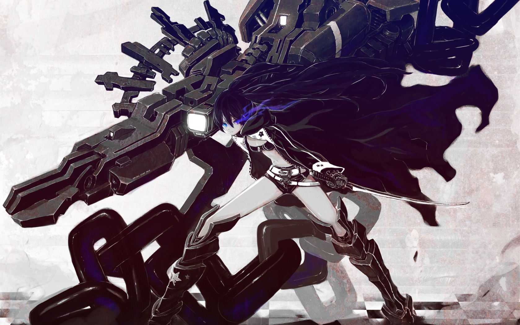 Black Rock Shooter Art - HD Wallpaper 