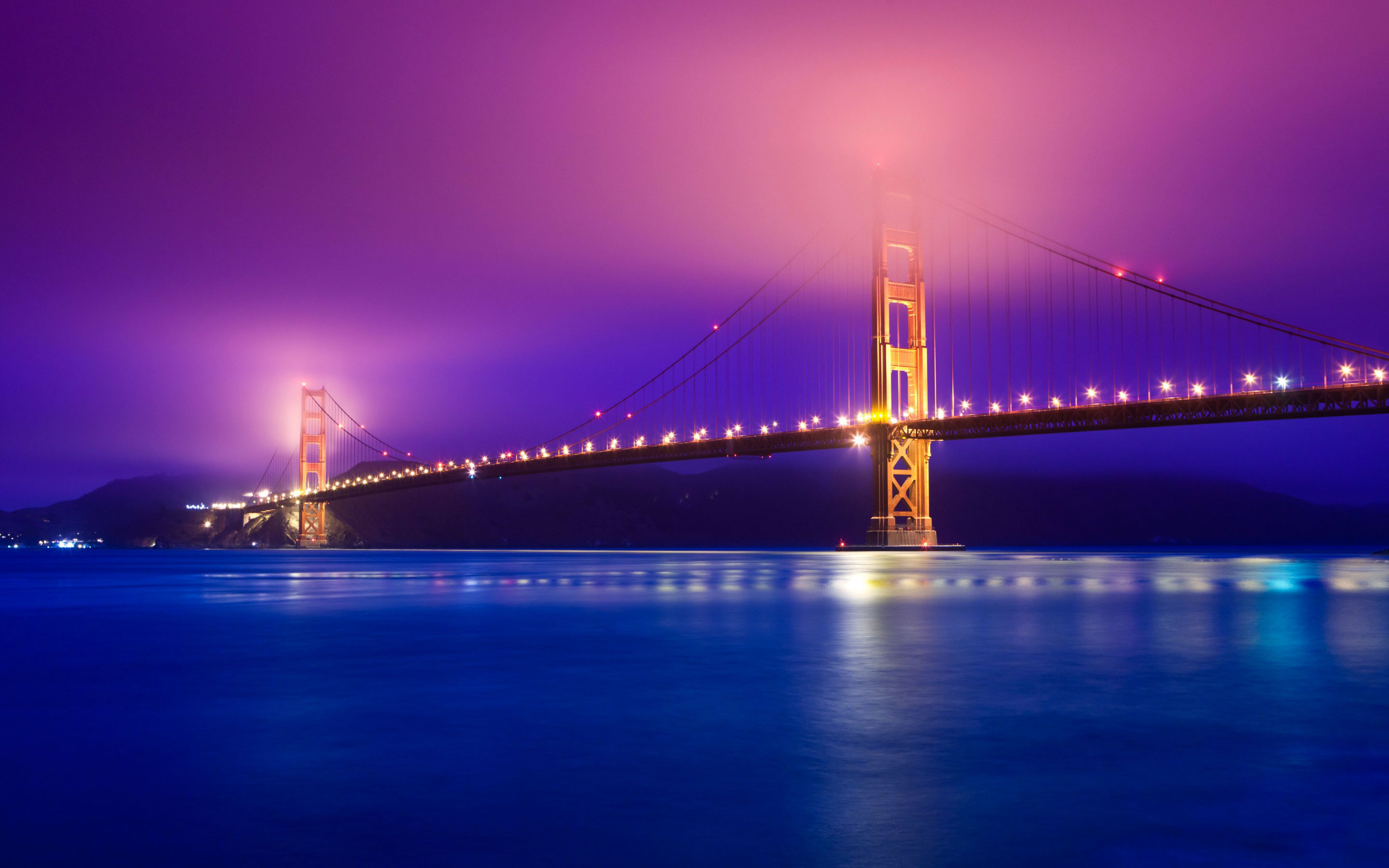 Night Wallpaper Golden Gate Bridge - HD Wallpaper 