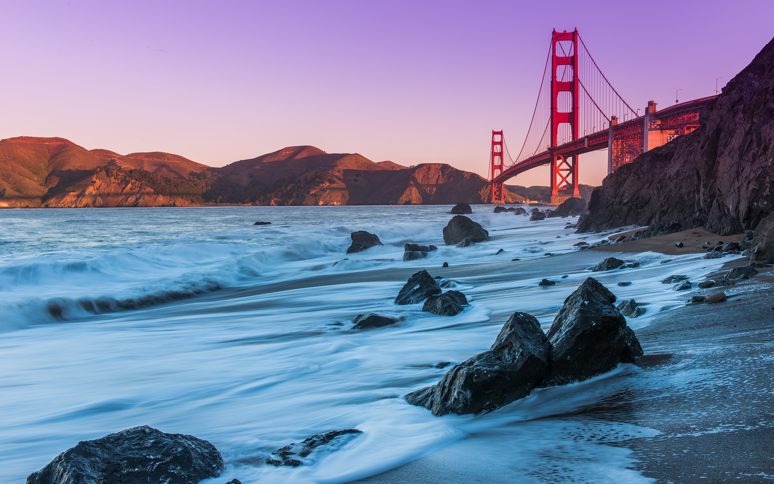 Golden Gate Bridge Coast - HD Wallpaper 