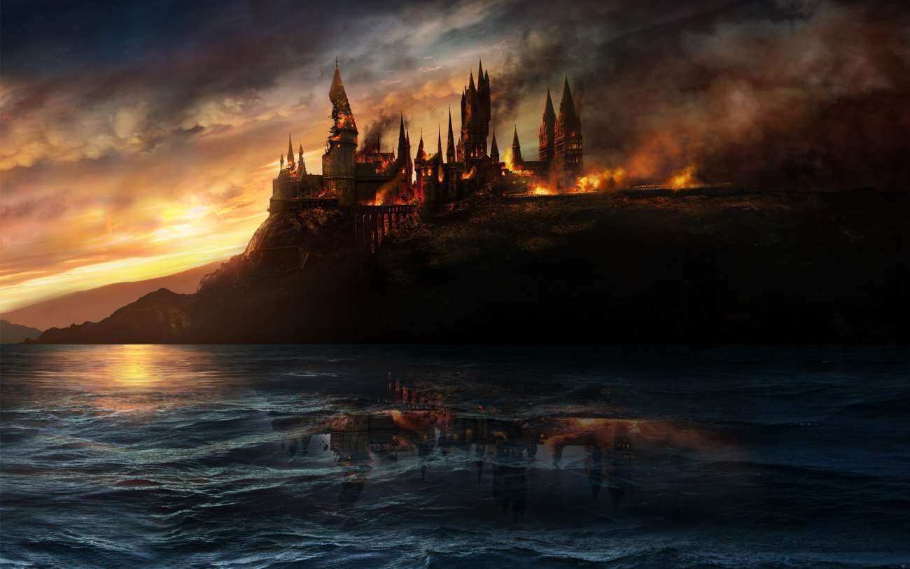 Harry Potter Deathly Hallows - Hogwarts Wallpaper Hd - HD Wallpaper 