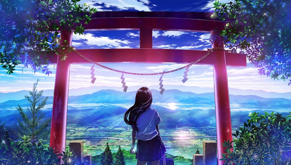 Anime Girl Galaxy Cloud - HD Wallpaper 