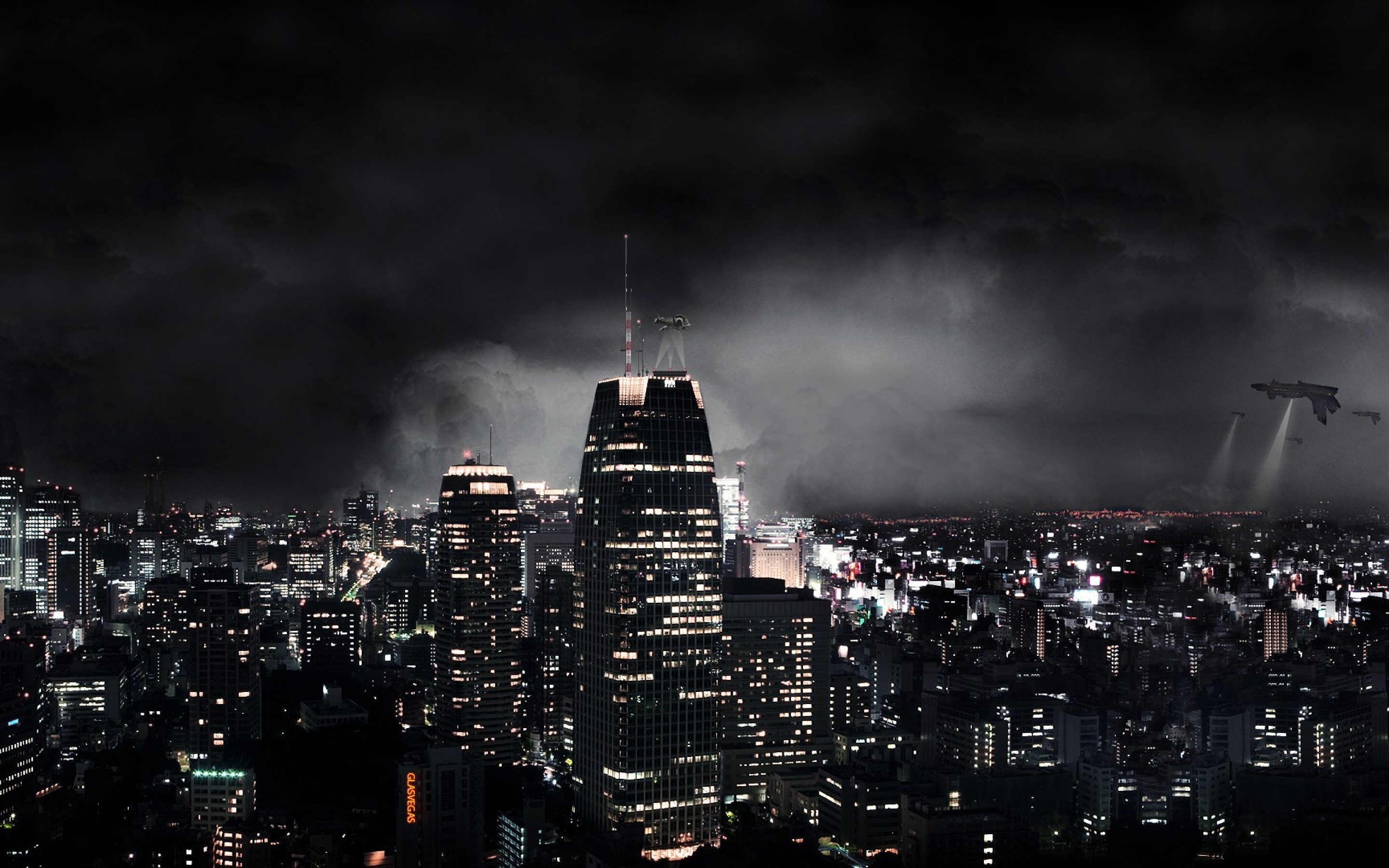 Dark City Background - HD Wallpaper 