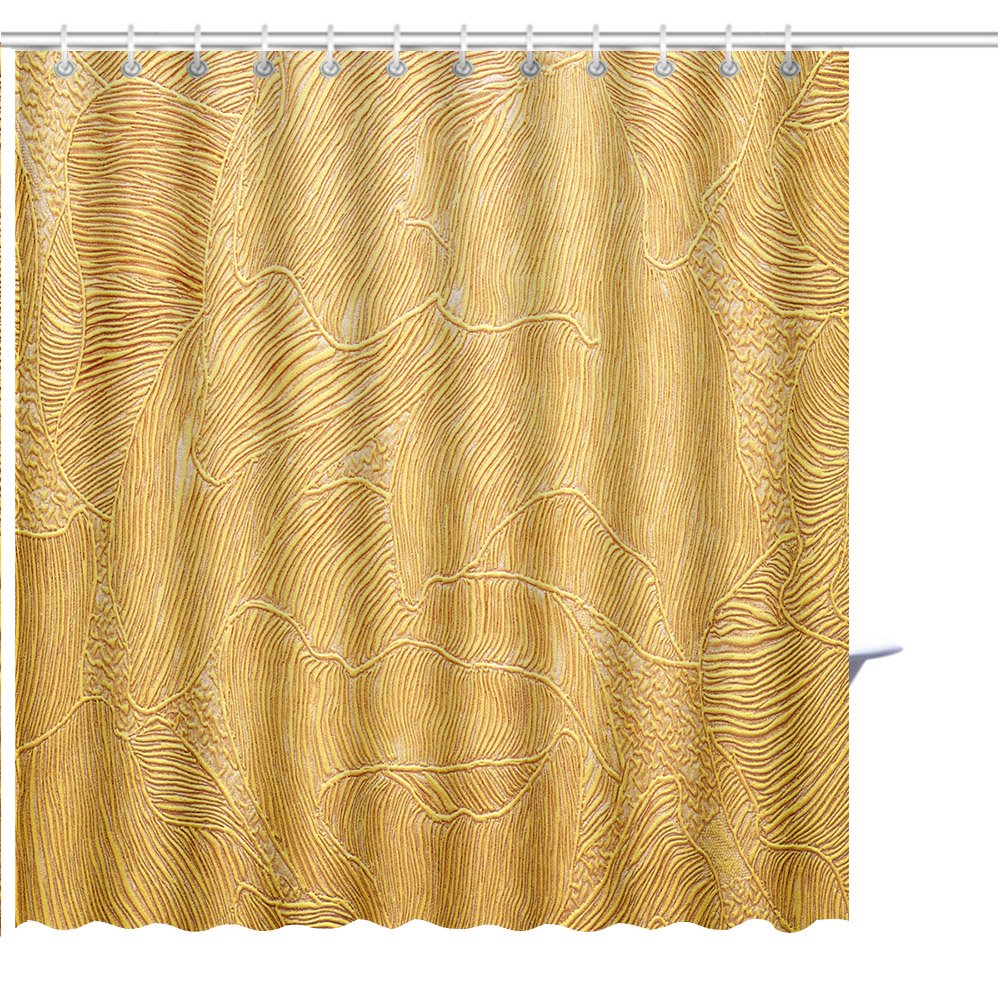 Muatoo Shower Curtain Gold Background Texture Wallpaper - Gold Curtain Background Design - HD Wallpaper 