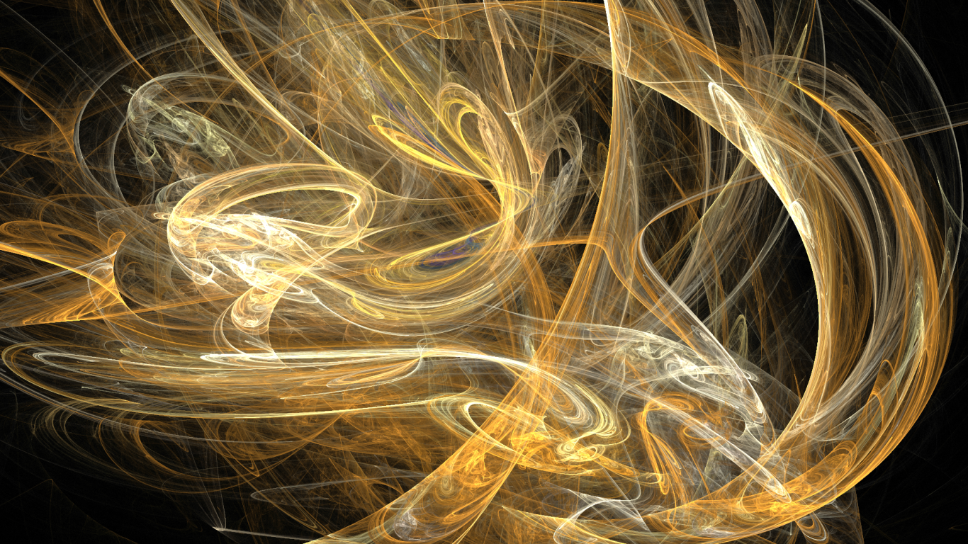 Fractal, Waves, Lines, Golden - Gold Wallpaper 2560 X 1440 - HD Wallpaper 