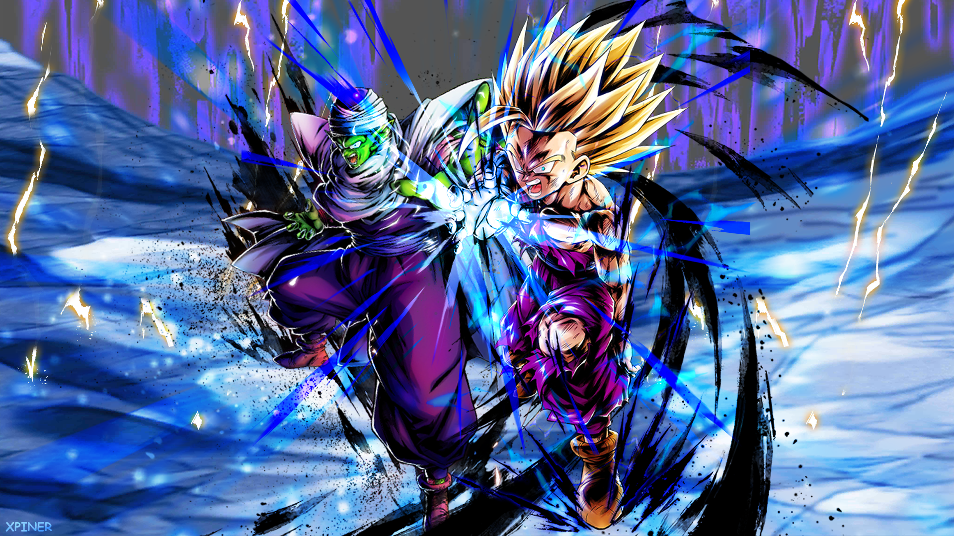 Fan Art Gohan Father Son Kamehameha - HD Wallpaper 