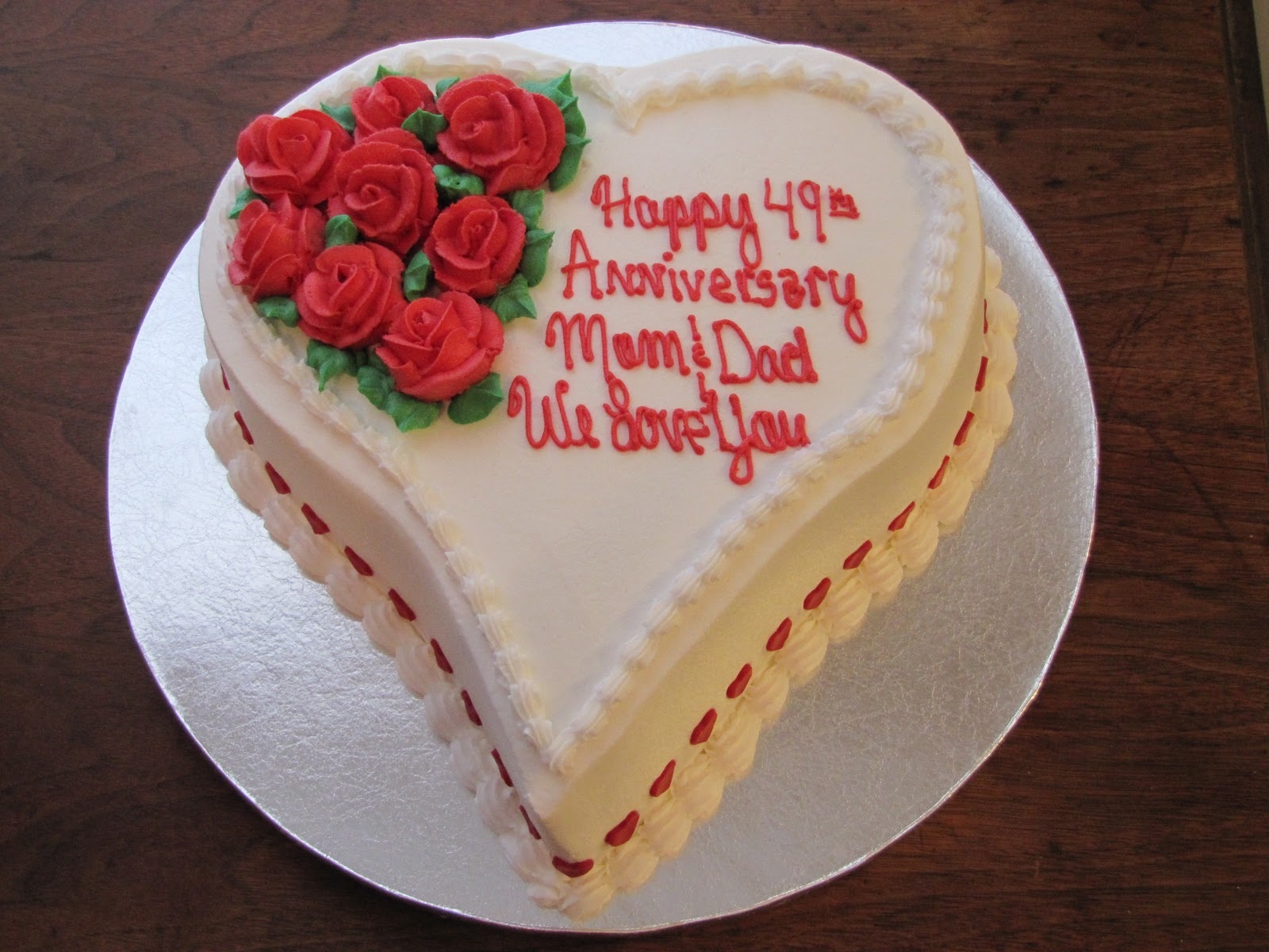 Mom Dad Anniversary Best Wishes Cake Wallpapers And - Happy Anniversary Cake - HD Wallpaper 