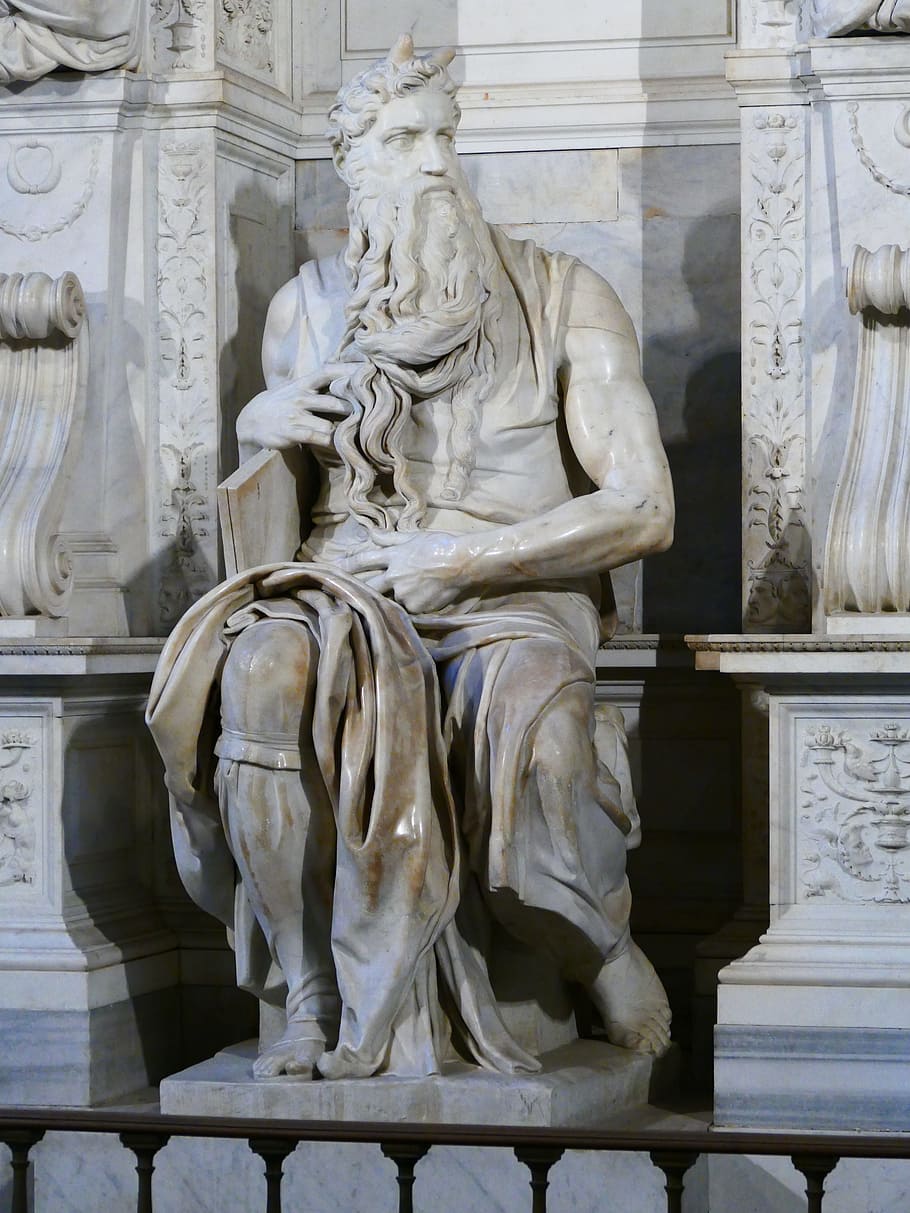 Moses, Horned, Statue, San Pietro In Vincoli, Rome, - San Pietro In Vincoli - HD Wallpaper 