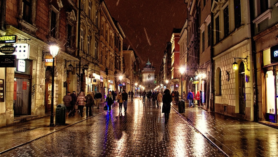 Krakow, Evening, The City, Krak W, The Rain, Polska, - Hd Wallpaper Poland Krakow - HD Wallpaper 