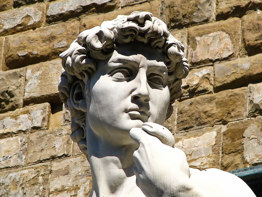 David, Statue, Stone, Sculpting, Old, Florence, Italy, - Statue Italy Old - HD Wallpaper 