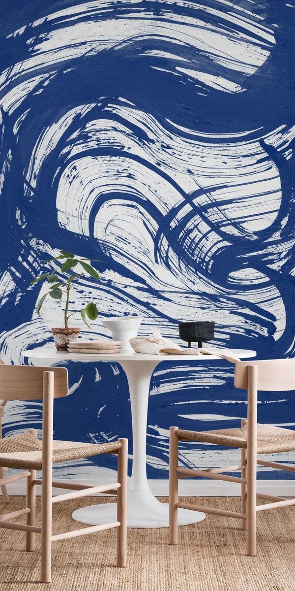 Graphic Flower Mural Modern - HD Wallpaper 