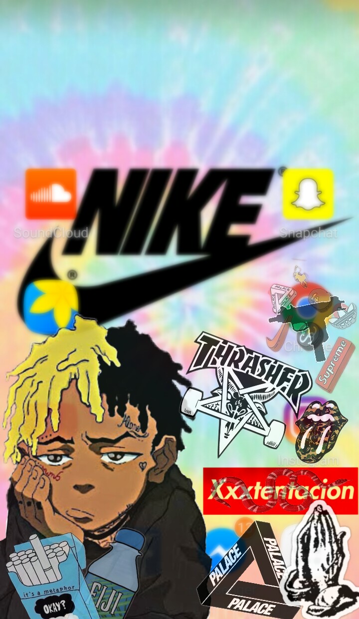 #xxxtentacion #wave Gang #nike #wallpaper #rare #adidas - Supreme Gucci Nike Adidas - HD Wallpaper 