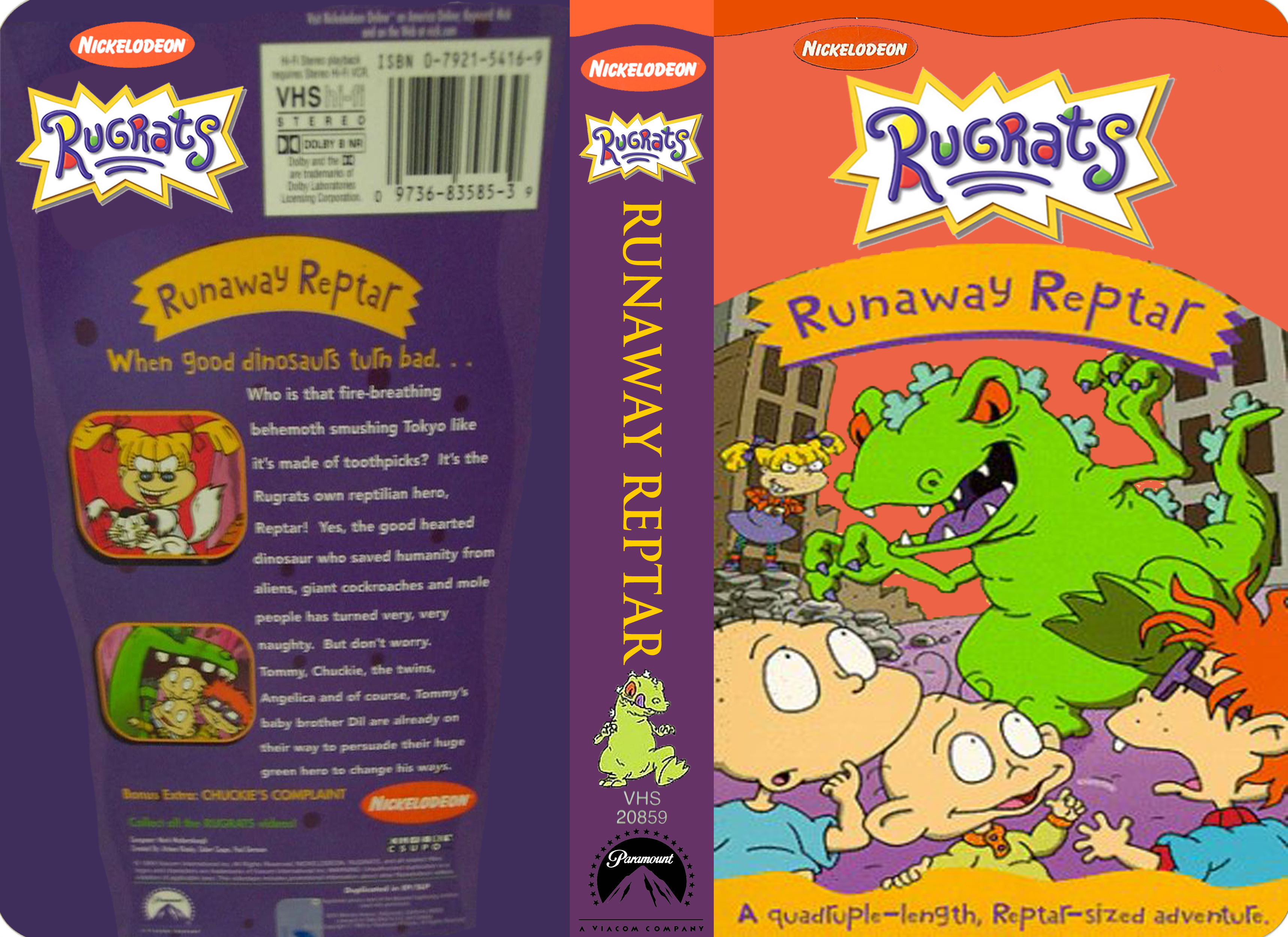Nicklodeon S Rugrats Runaway Reptar Vhs - Rugrats Runaway Angelica Vhs - HD Wallpaper 