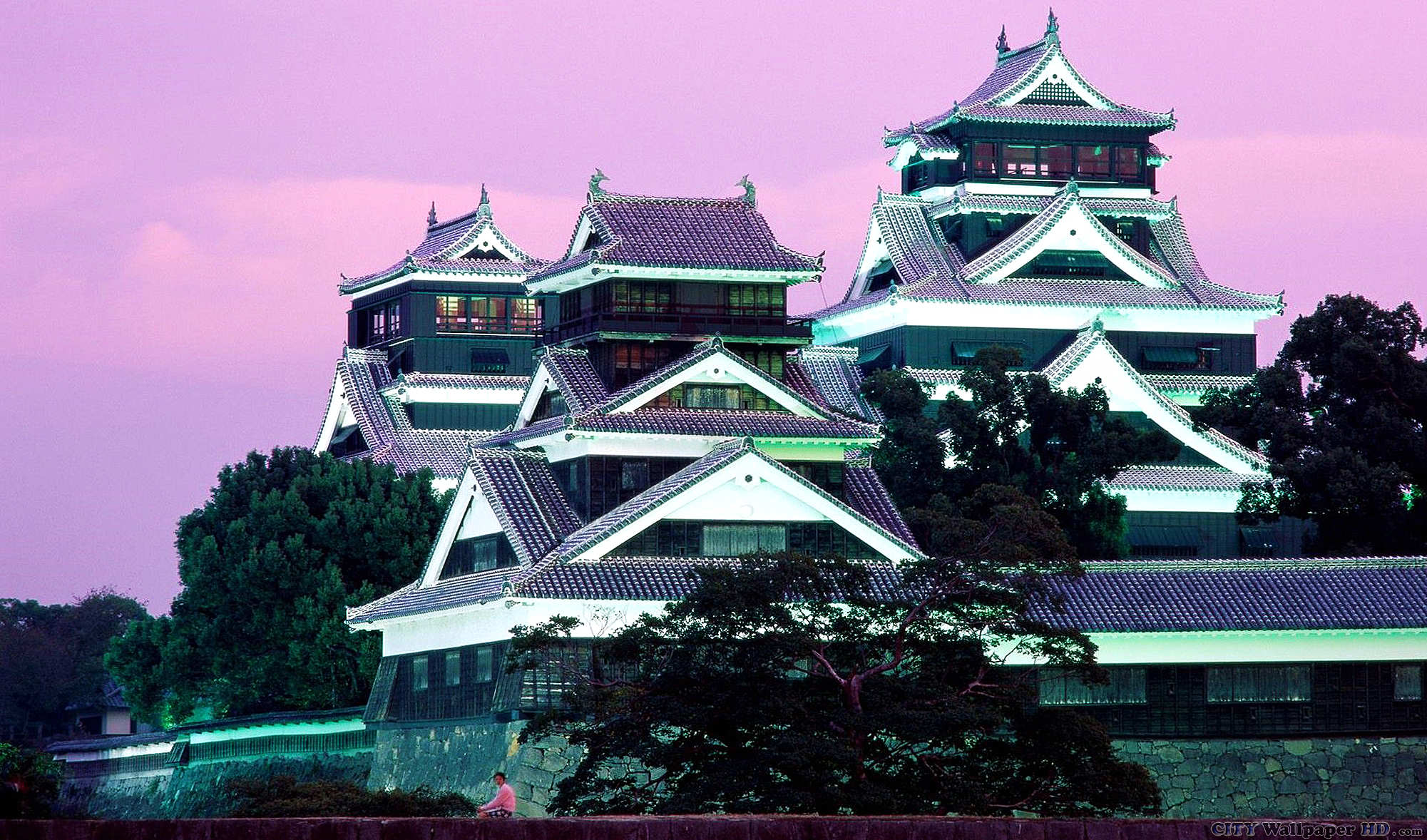 Kumamoto Castle Wallpaper - Japan Windows 7 Theme - HD Wallpaper 