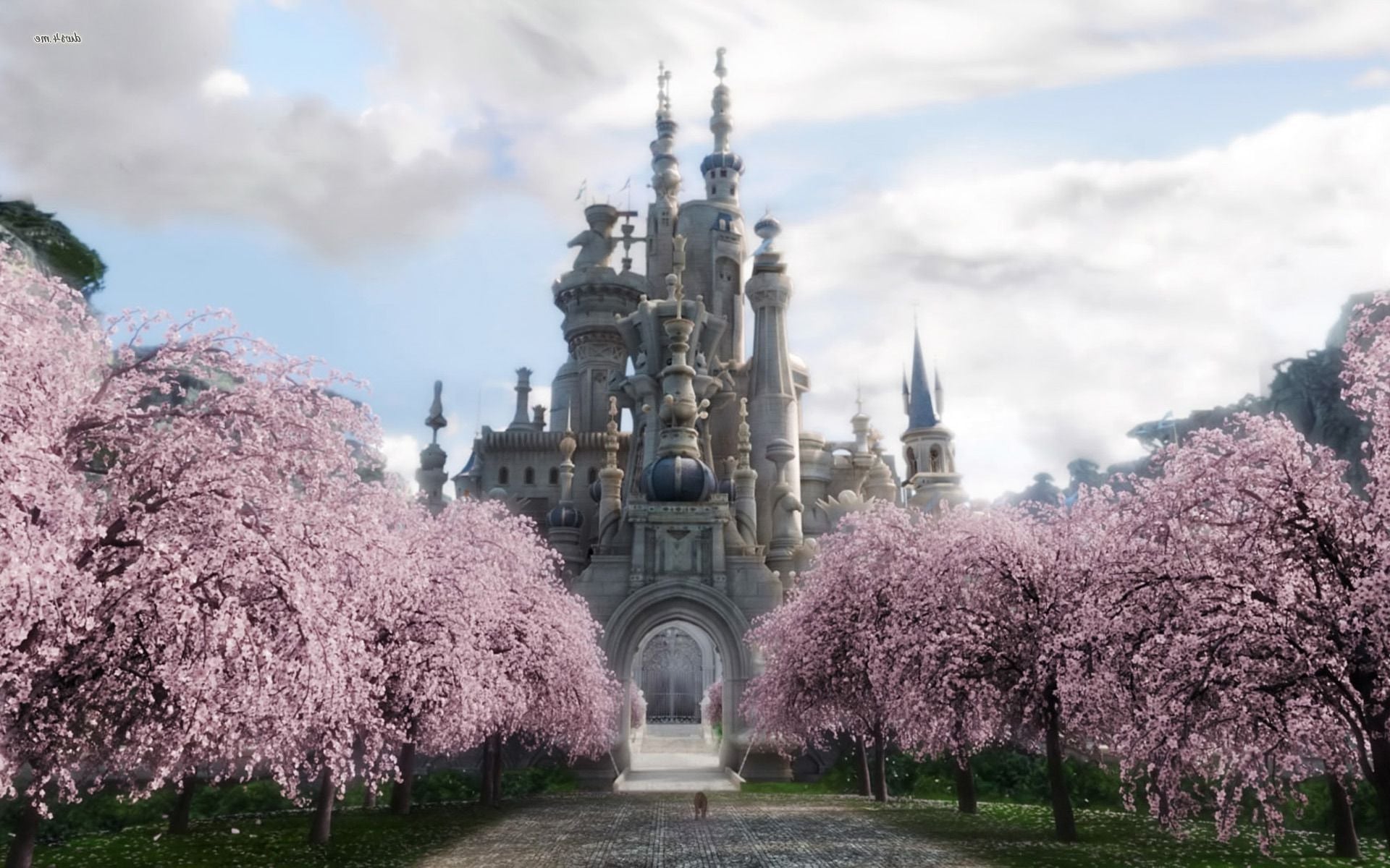 Fairy Castle Wallpaper - Alice In Wonderland Red Queen Castle - HD Wallpaper 