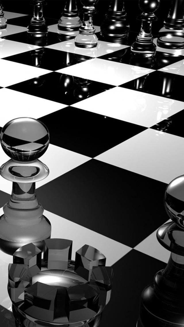 Black And White Crystal Chess Iphone 5s Wallpaper - Chess Piece Wallpaper Iphone - HD Wallpaper 