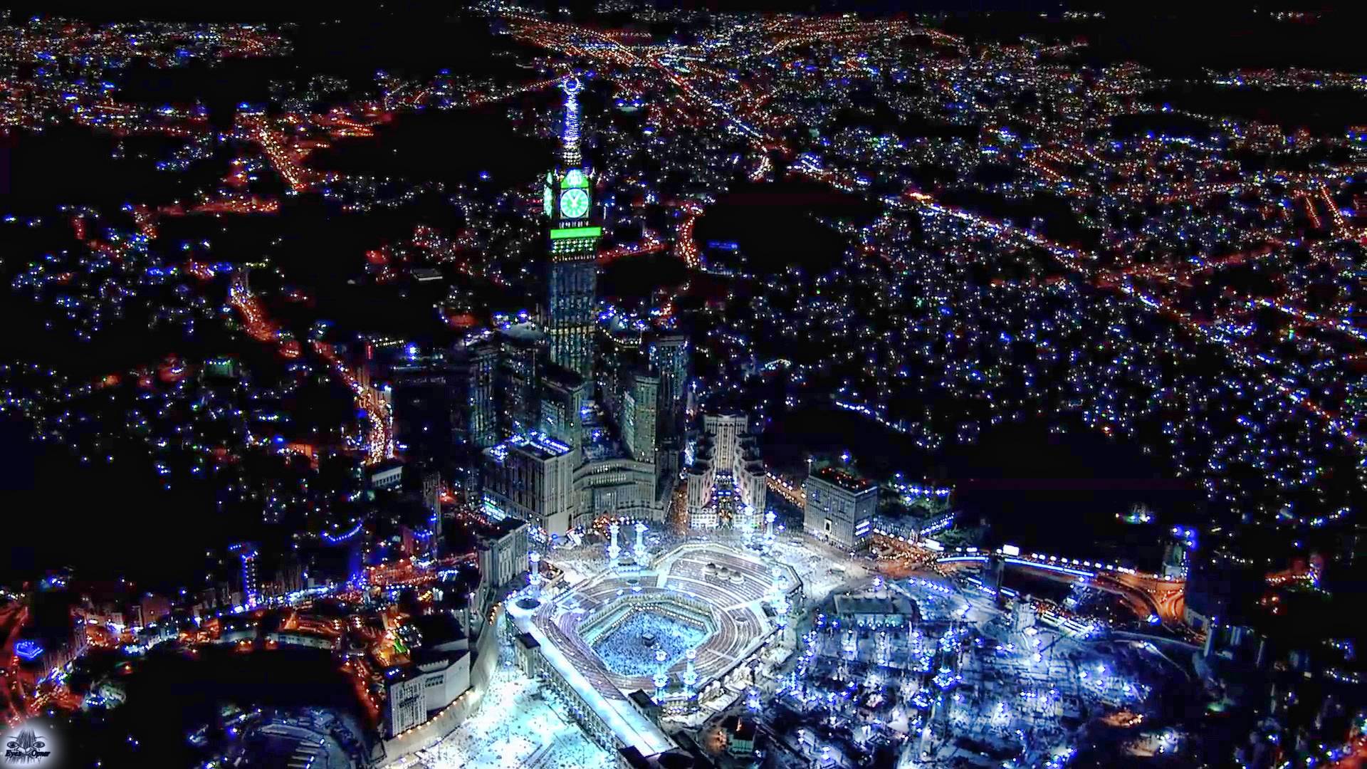 Abraj Al Bait Towers Night - HD Wallpaper 