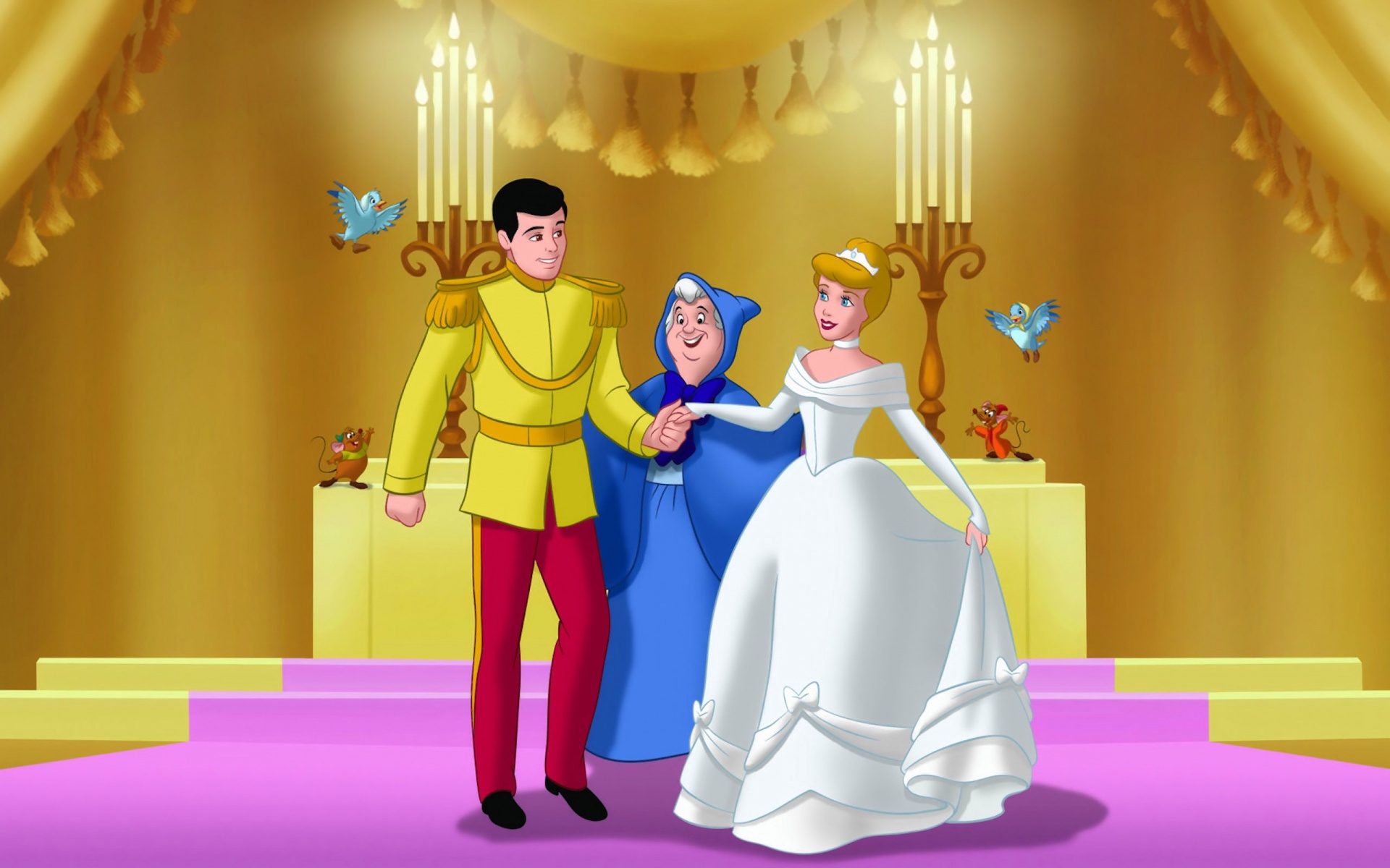 Cinderella Wedding Scene Cartoon - 1920x1200 Wallpaper 