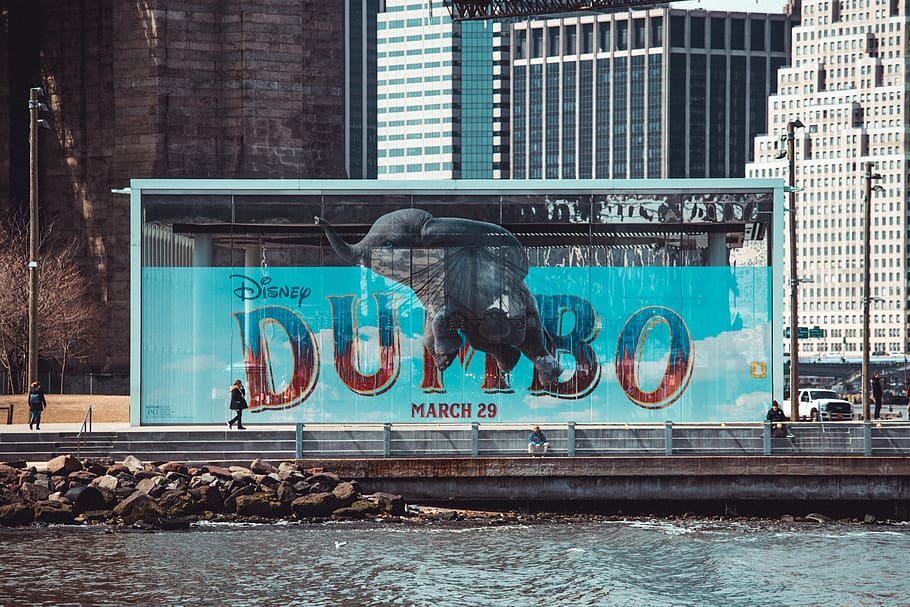 Disney Dumbo Poster, Person, Human, Graffiti, Art, - New York City - HD Wallpaper 