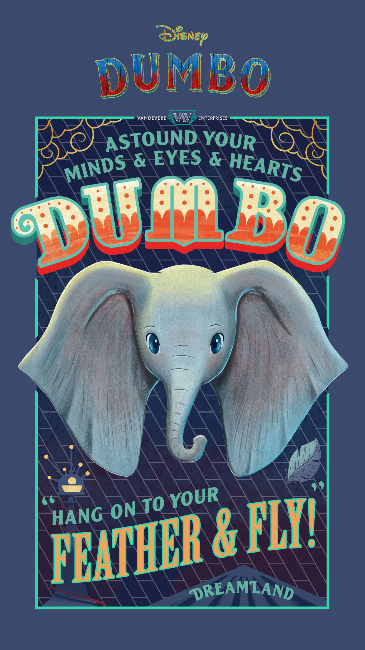 Poster Dumbo - 1242x2209 Wallpaper Poster Dumbo - 1242x2209 Wallpaper