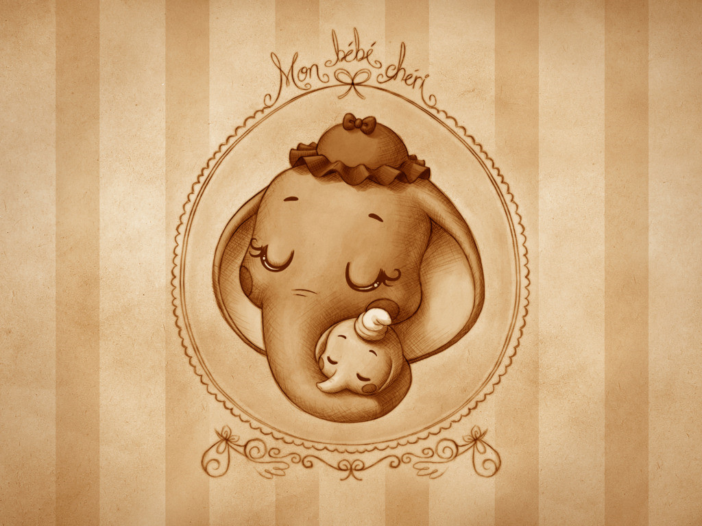 Cartoons Wallpaper - Dumbo - Mommy - Papel De Parede Do Dumbo - HD Wallpaper 