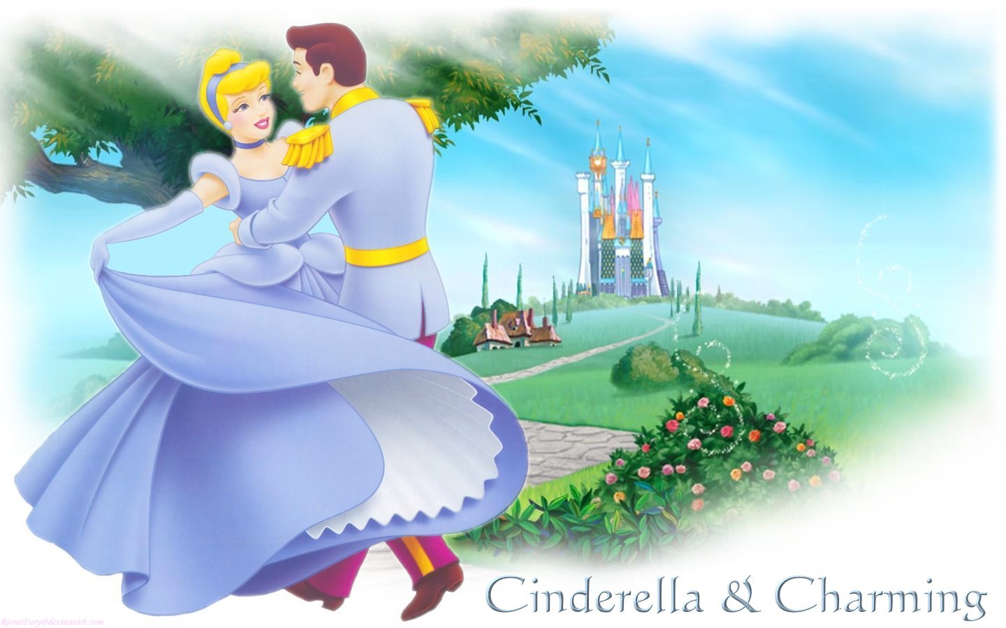 Cinderella And Prince Charming - Disney Princess - HD Wallpaper 