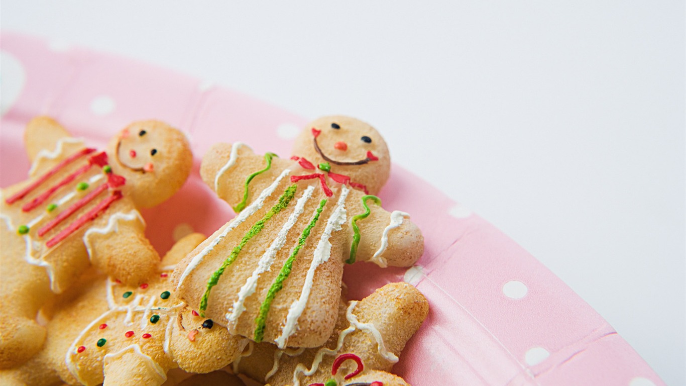Cute Gingerbread Man Christmas Wallpaper2011 - Christmas Cookies Recipes - HD Wallpaper 