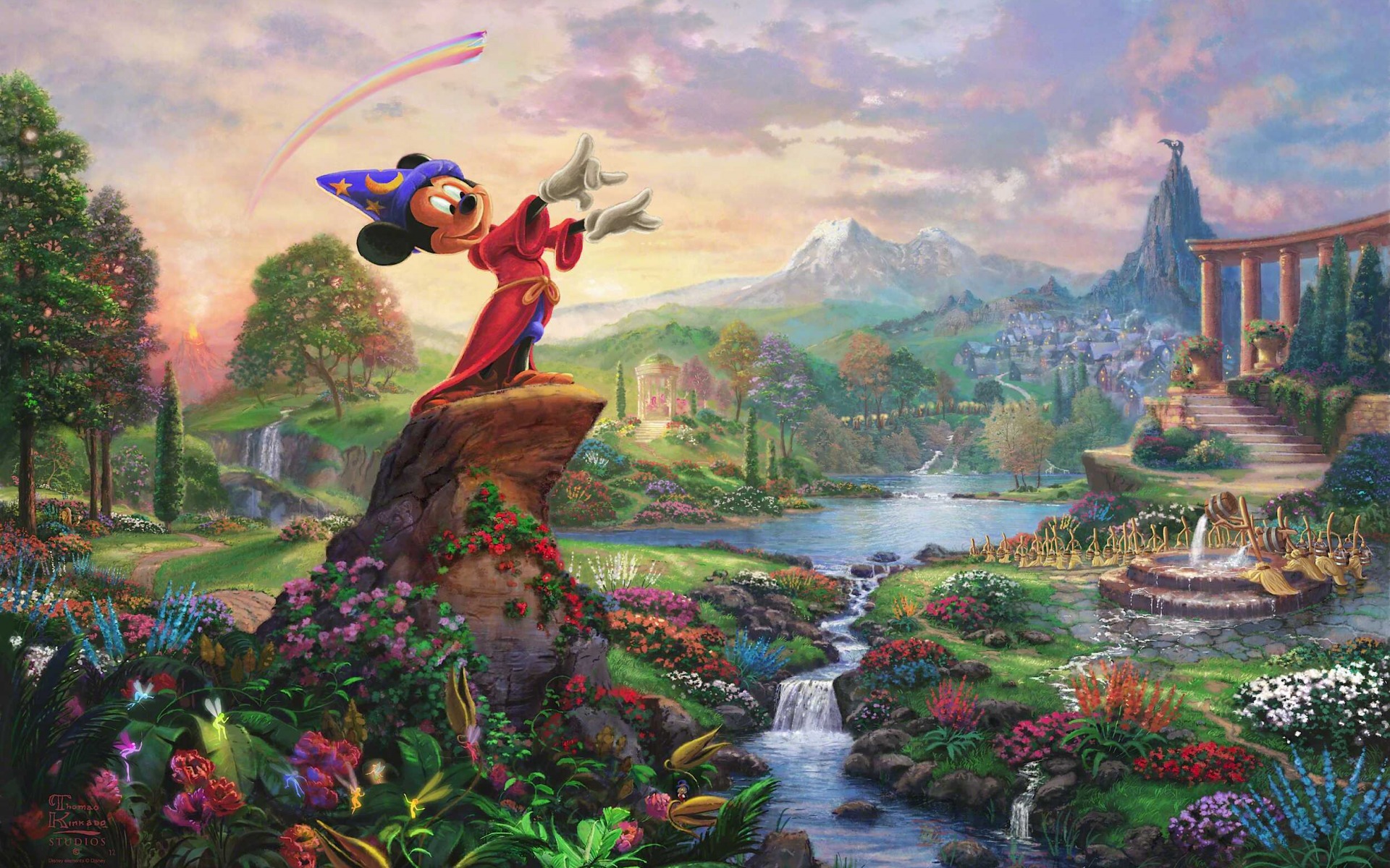 Thomas Kinkade Disney Fantasia - HD Wallpaper 