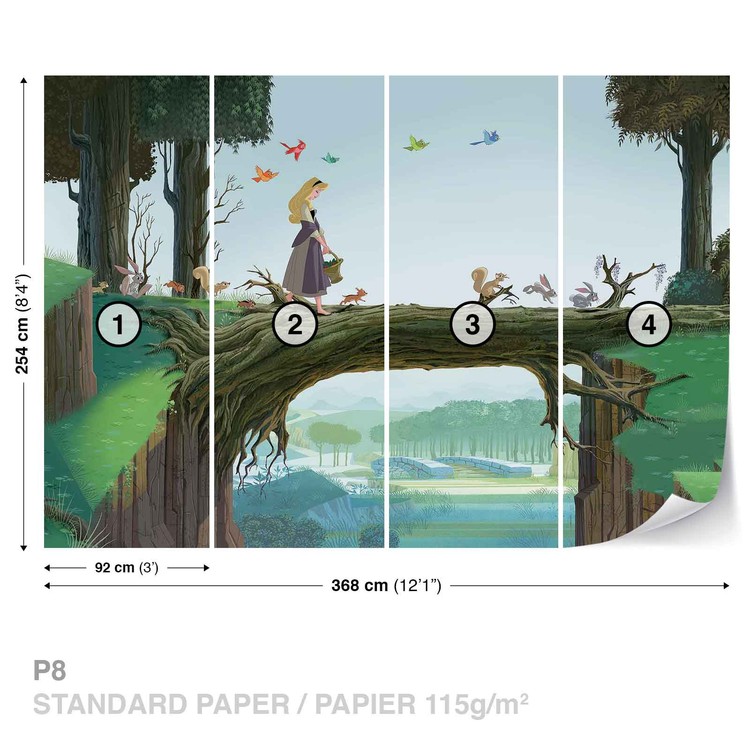 Disney Princesses Sleeping Beauty Wallpaper Mural - Aurora's Story - HD Wallpaper 