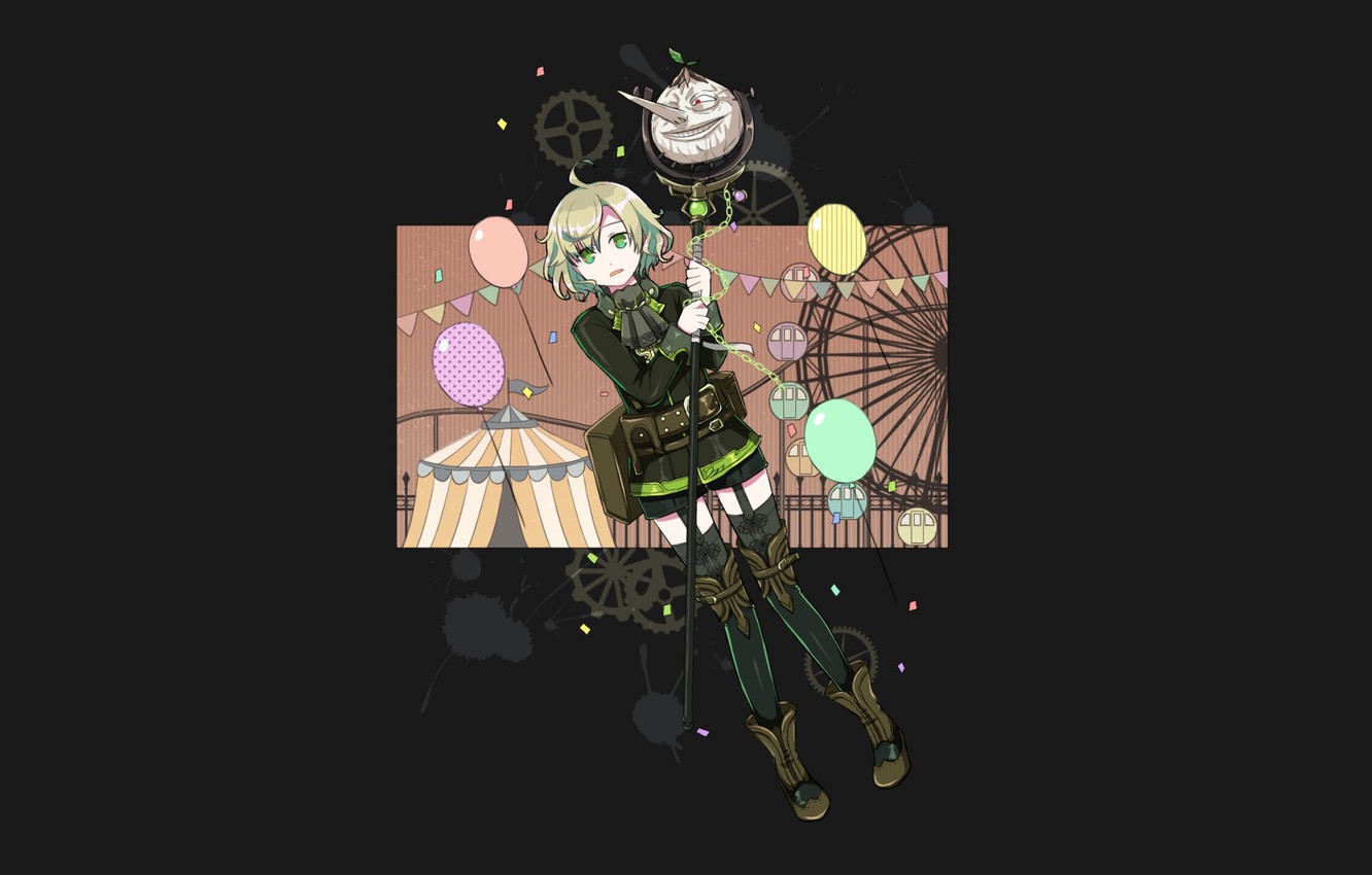 Photo Wallpaper Art, Black Background, Pinocchio, Sinoalice - Illustration - HD Wallpaper 