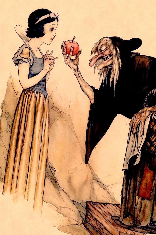 Snow White Classic Drawings - HD Wallpaper 