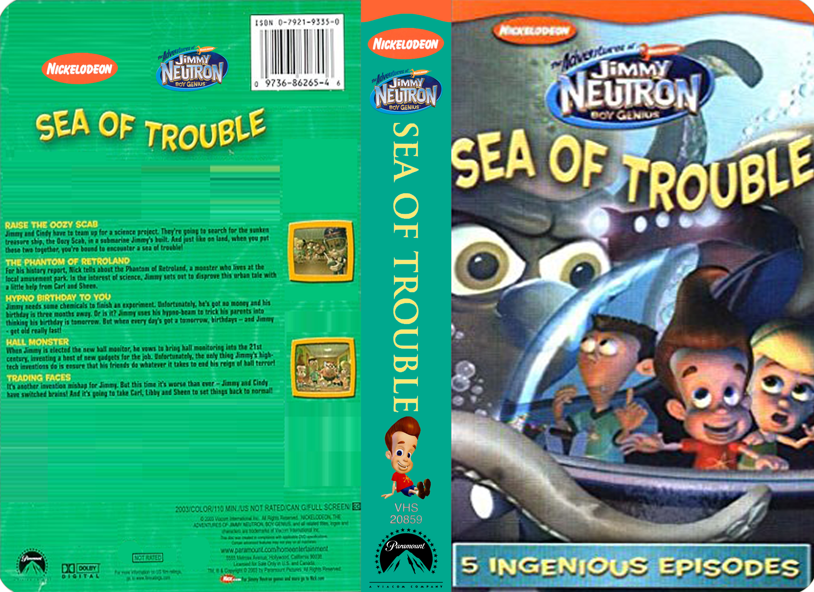 Nickelodeon S Jimmy Neutron Sea Of Trouble Vhs - Adventures Of Jimmy Neutron Boy Genius Sea - HD Wallpaper 