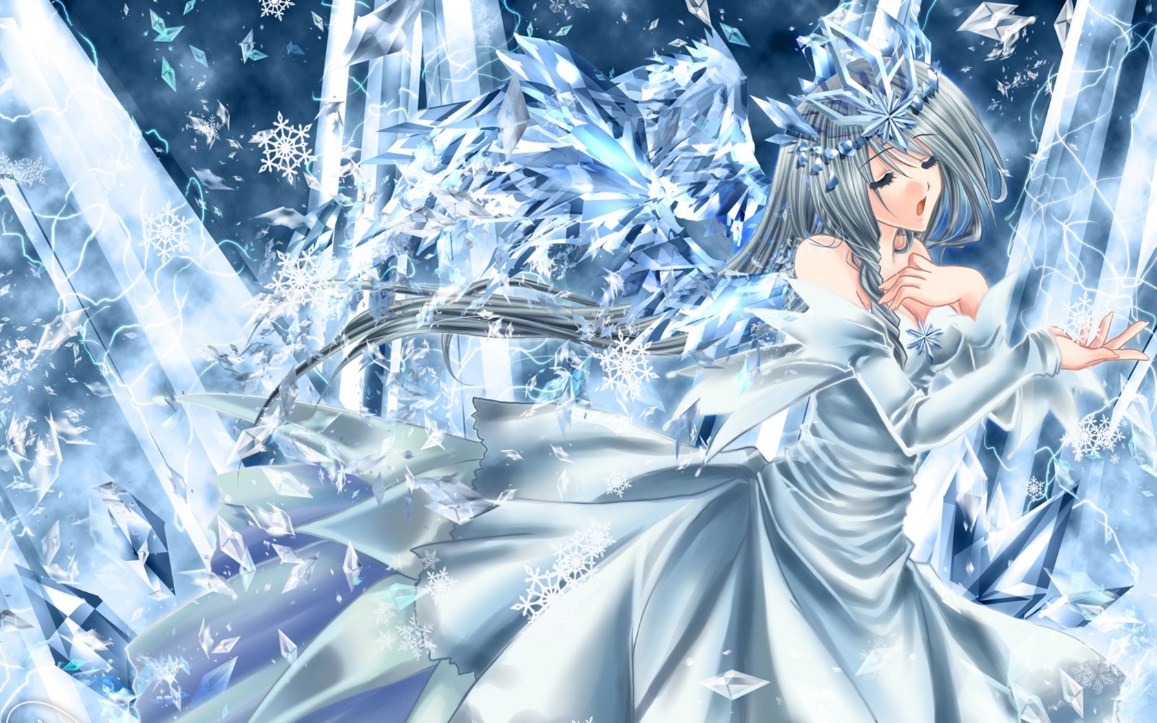 Download Ice Princess Wallpaper - Anime Girl Ice Princess - HD Wallpaper 
