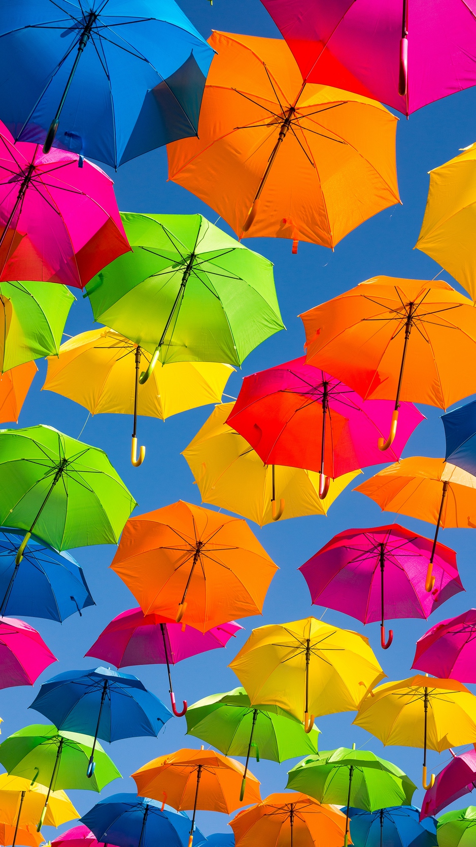 Wallpaper Umbrella, Colorful, Positive, Sky, Rainbow, - Iphone Positive Wallpaper Hd - HD Wallpaper 