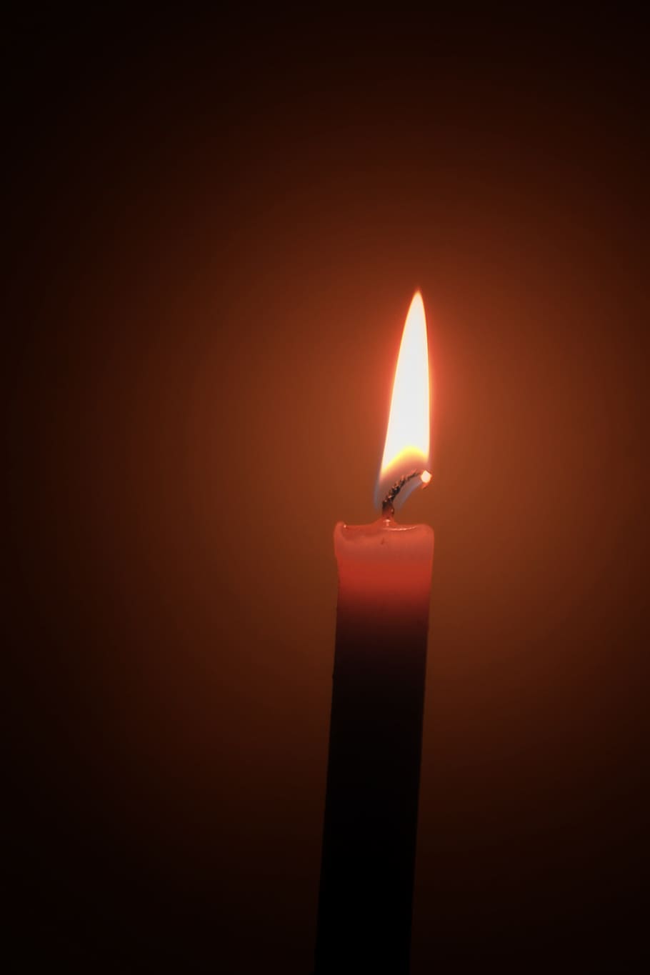 Lonely, Candle, Dark, Light, Black, Mysterious, Mystery, - Lonely Candle In The Dark - HD Wallpaper 