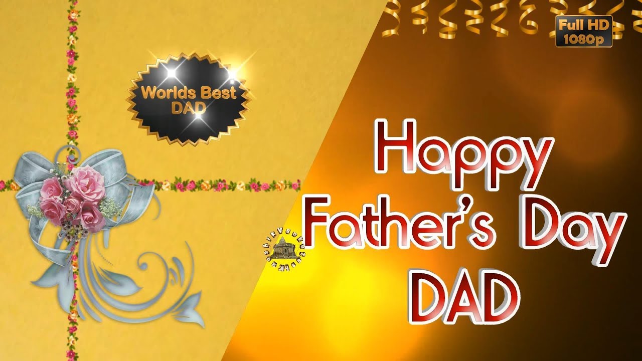 Fathers Day Whatsapp Status - Happy Fathers Day Animated Video - HD Wallpaper 