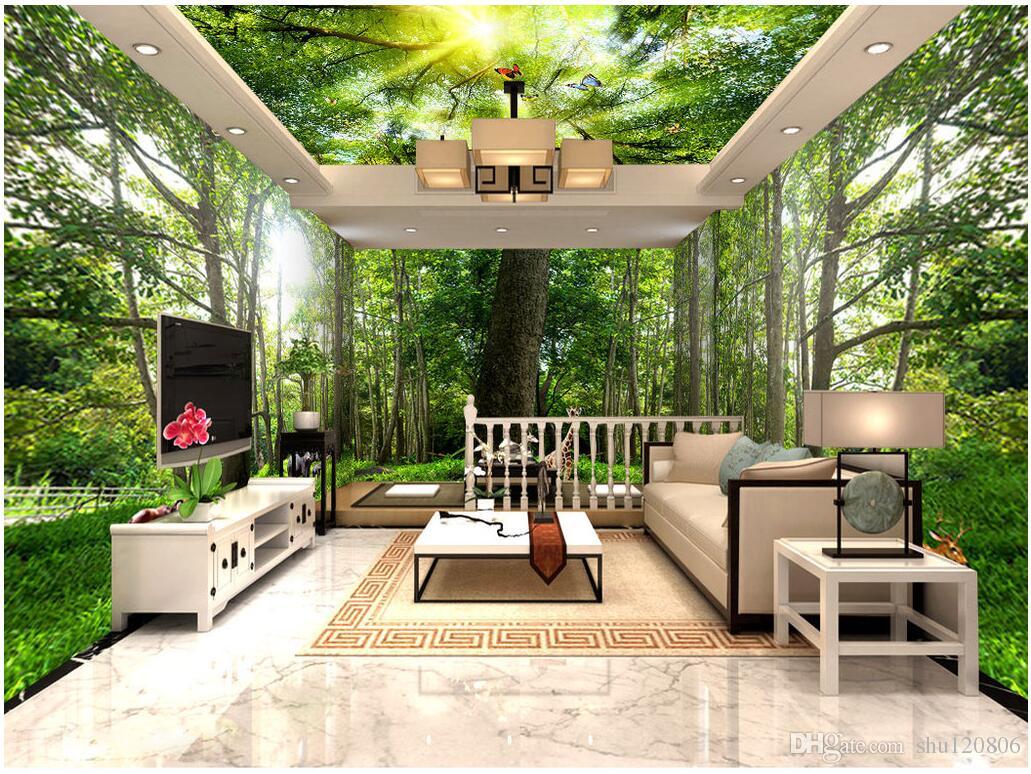 Tropical Island Living Room - HD Wallpaper 