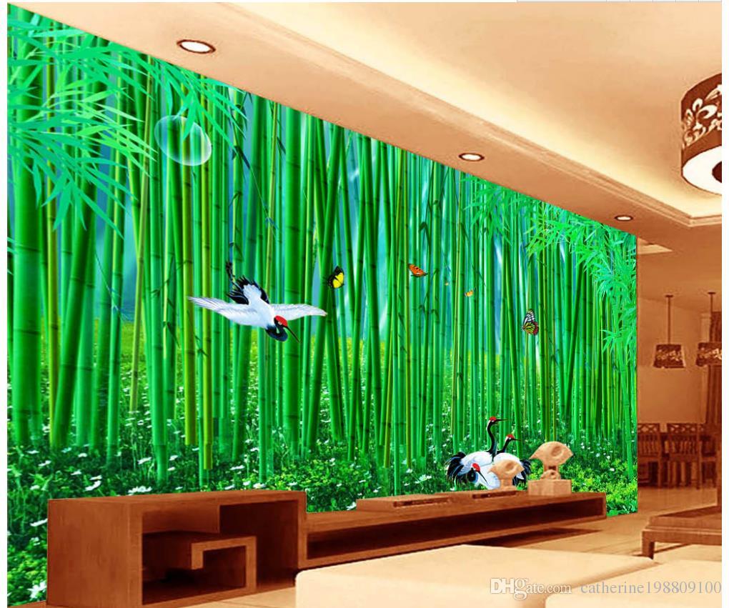 3d Bamboo Mural - HD Wallpaper 