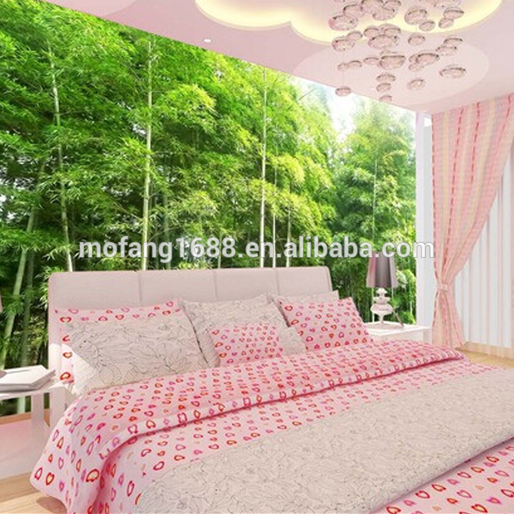 3d Wall Murals Chinese Pastoral Scenery Bamboo Forest - Best Wallpaper For Bamboo Room - HD Wallpaper 