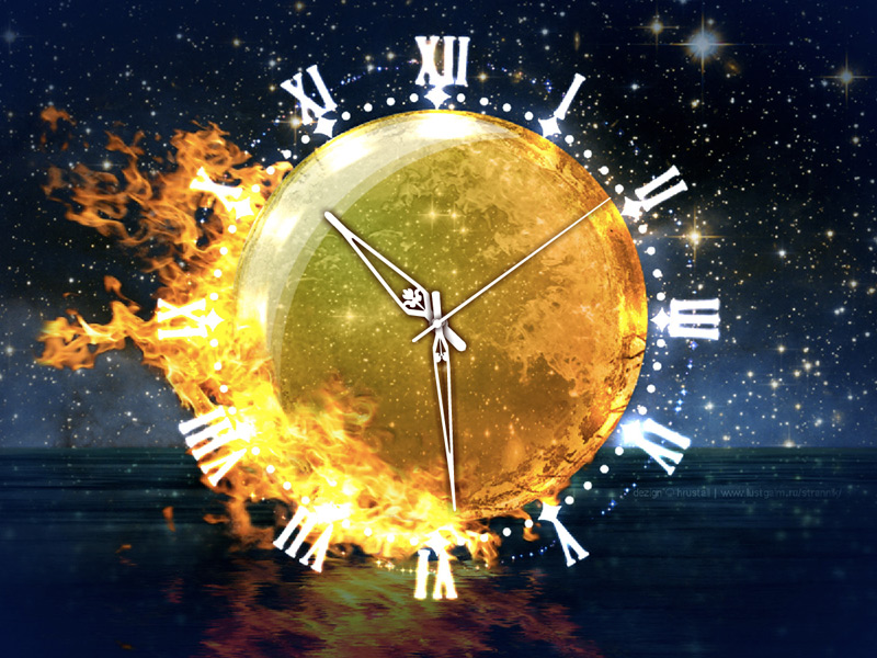 Fire Element Clock Animated Wallpaper - Live Clock Wallpaper Animation - HD Wallpaper 