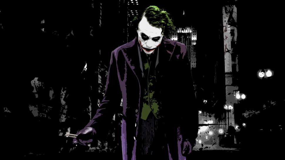 Digital Art, Batman Begins, Joker, Knife, Butterfly - Joker Wallpaper Hd - HD Wallpaper 